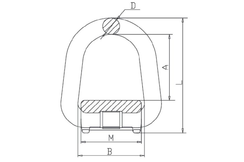 Inel de ridicare D-RING cu arc BF-D-DIR
